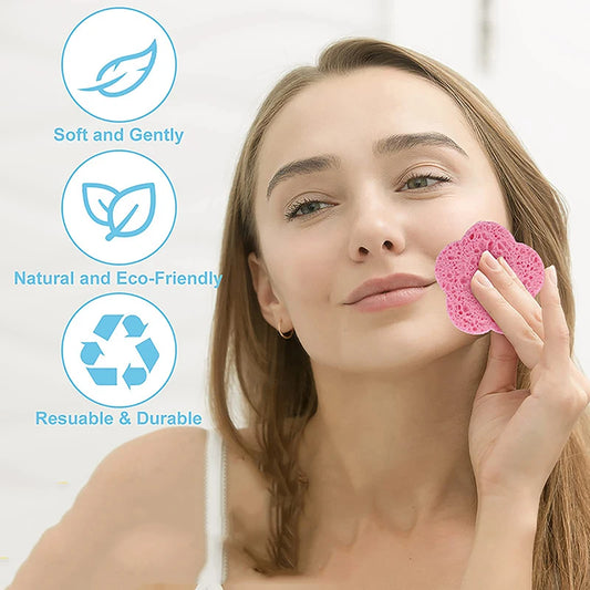 20 Count Facial Sponge Pads: Ideal for Exfoliating, Mask Application, SPA, Massage, and Effortless Makeup Removal - Thick and Compressed with Natural Cellulose for a Refreshing Skincare Experience.